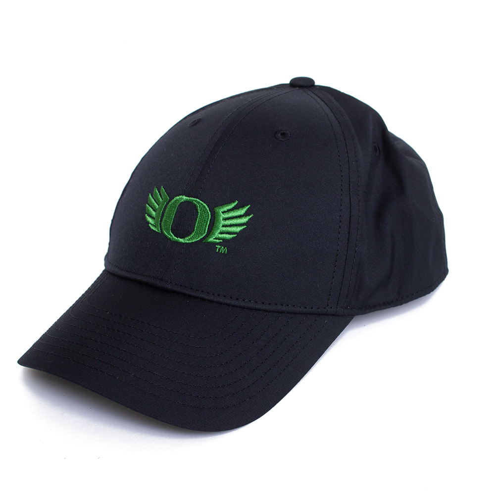 Black Nike Golf Dri-Fit ADV Club 23 w Green O with Wings Adj Hat